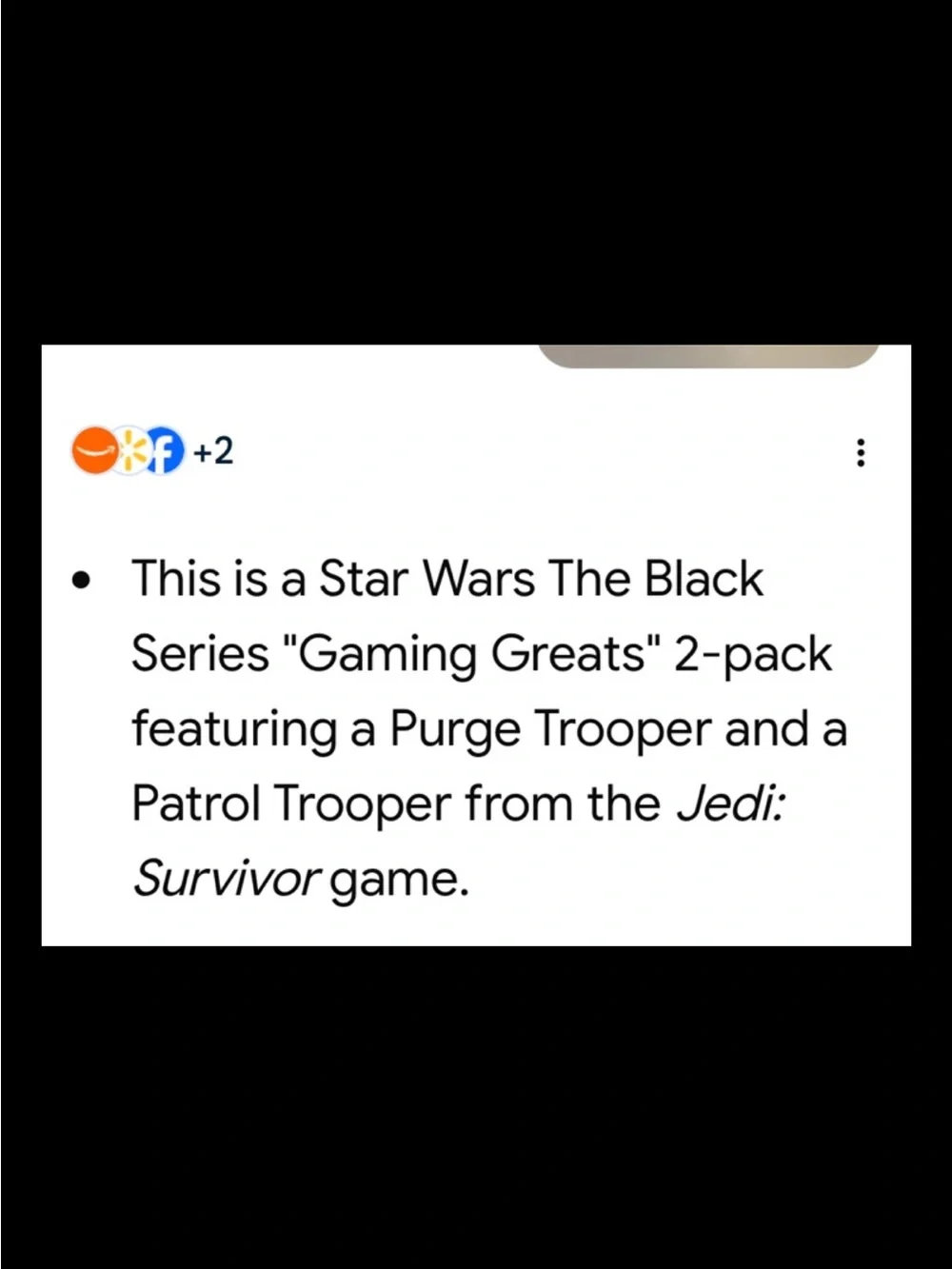 Star Wars Black Series Two-Figure Set Gaming Greats Purge/Patrol Troopers